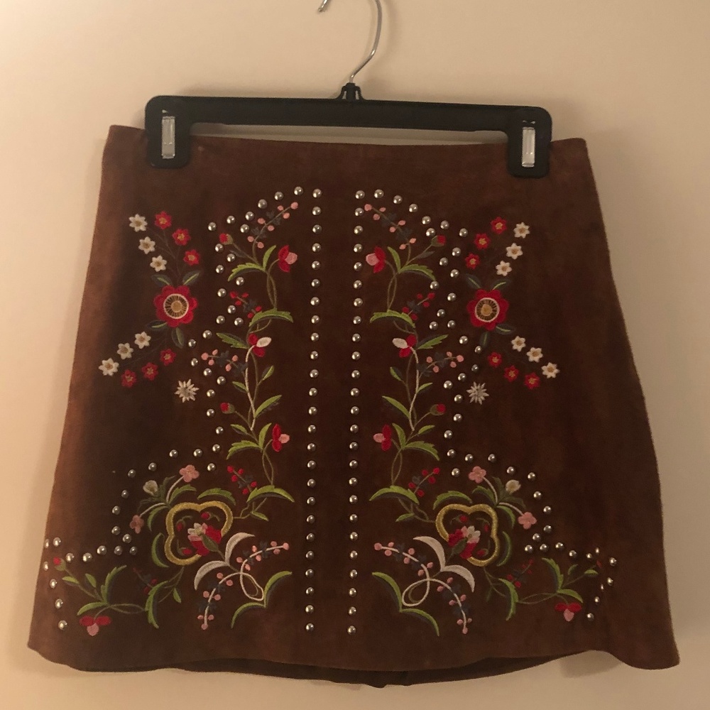Zara Embroidered Skirt